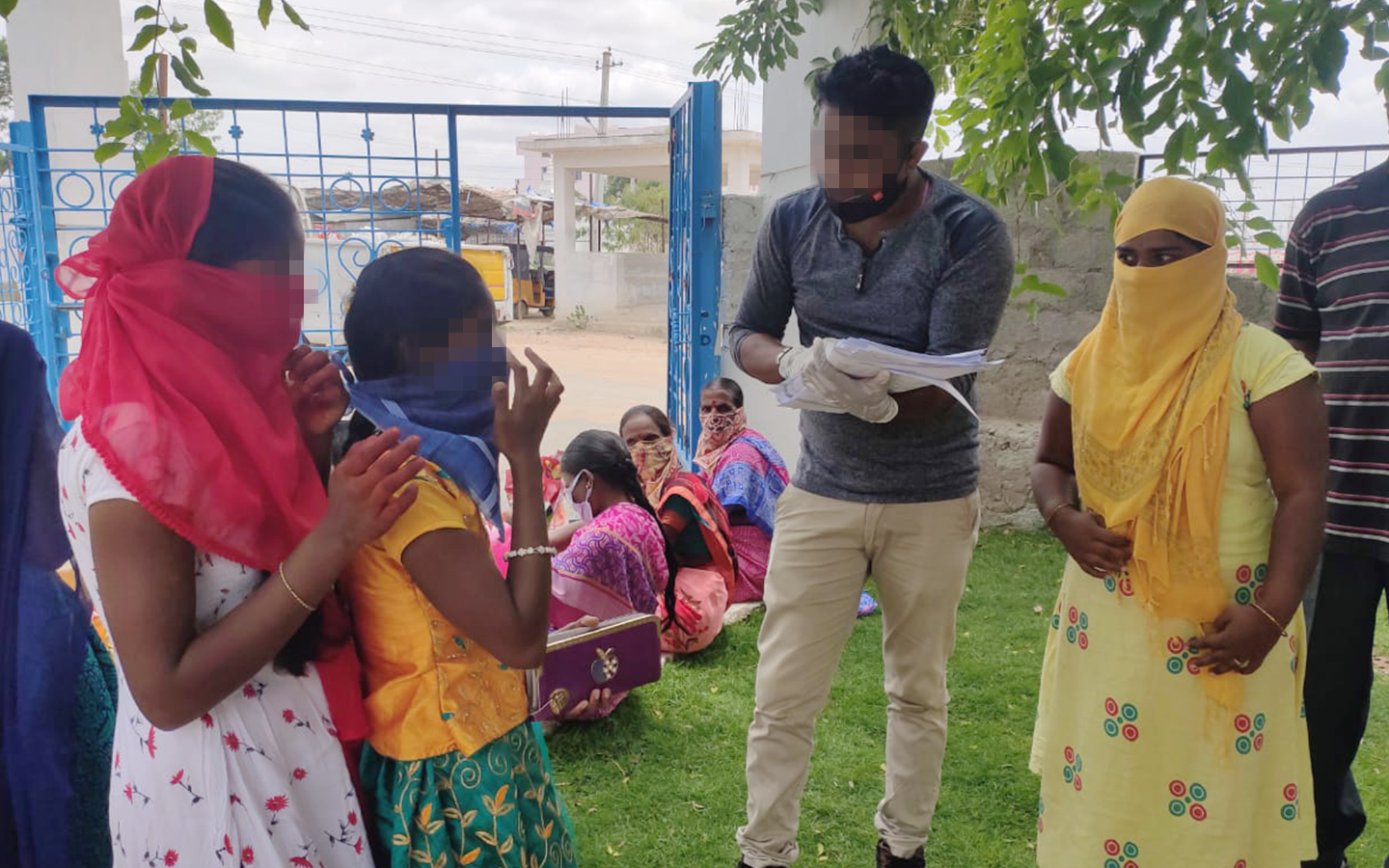 Haider interviewing survivors.